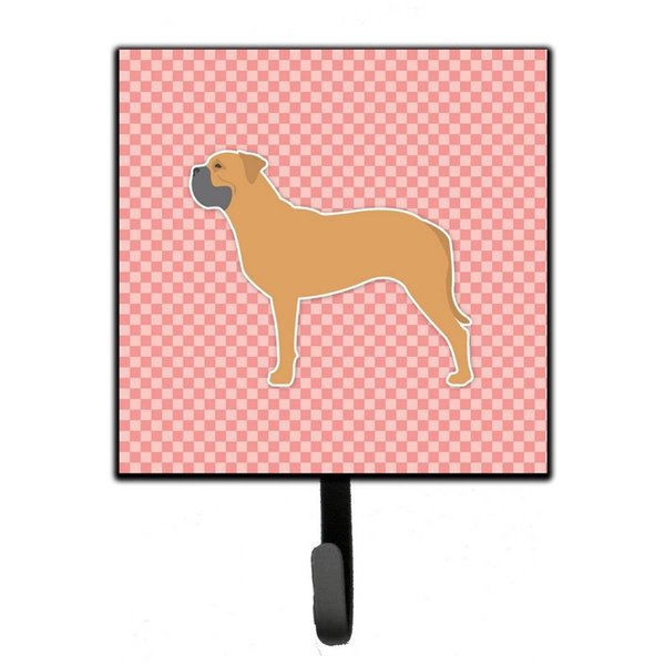 Micasa Bullmastiff Checkerboard Pink Leash or Key Holder MI230115